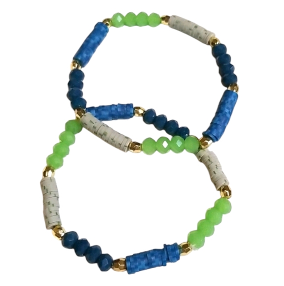 Crystal Bead Stretch Bracelet Set - Picture 3 of 5